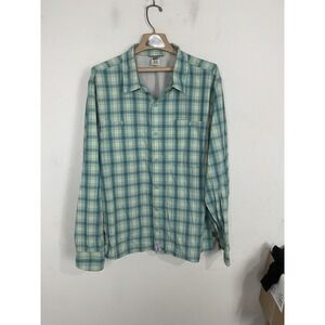 REI Mens Shirt 2XL Plaid Button Up Sun Protection UPF Hiking Outdoor Nylon
